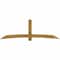Ekena Millwork Bellingham Rough Sawn Timber Gable Bracket, Western Red Cedar, 108"W x 36"H x 4"D x 6"F, 8/12 Pitch GBW108X36X0406BEL00RWR - alternate 1